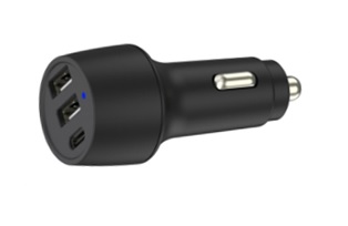 TP-601 Triple USB port ultra fast with LED car charger