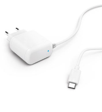 TAW-223W Wall charger with captive cable Type C plug(WHT)